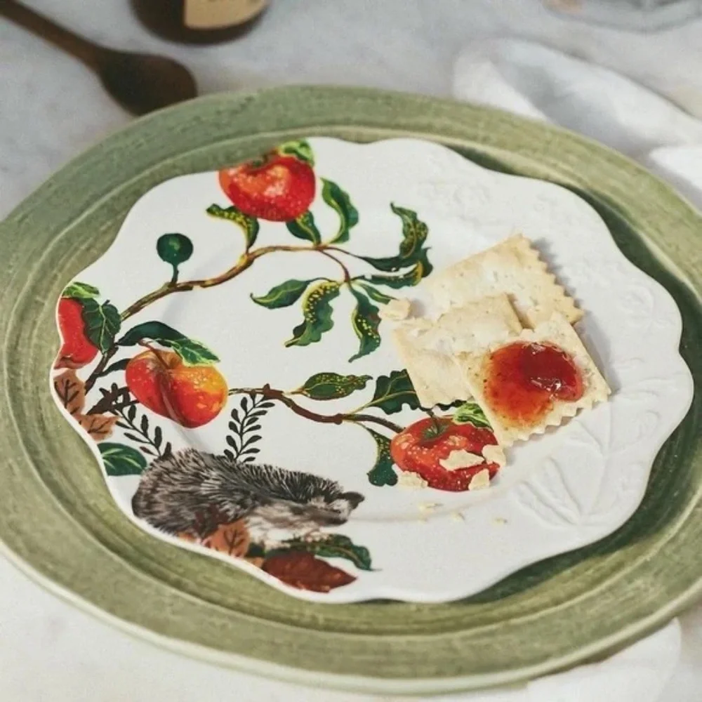 NIB Anthropologie Nathalie Lete Marais Stoneware Hedgehog Dessert Plate